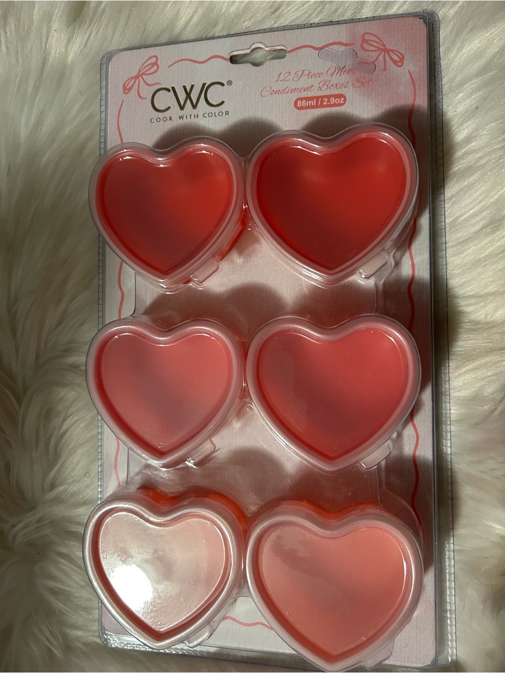 CWC Cook With Color Heart-Shaped Mini Condiment Boxes - Pink - Picture 4 of 5